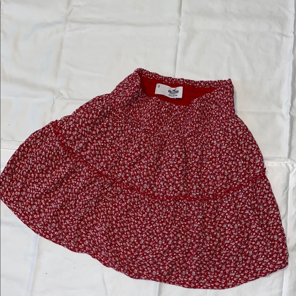 Hollister Red Mini Skater Skirt